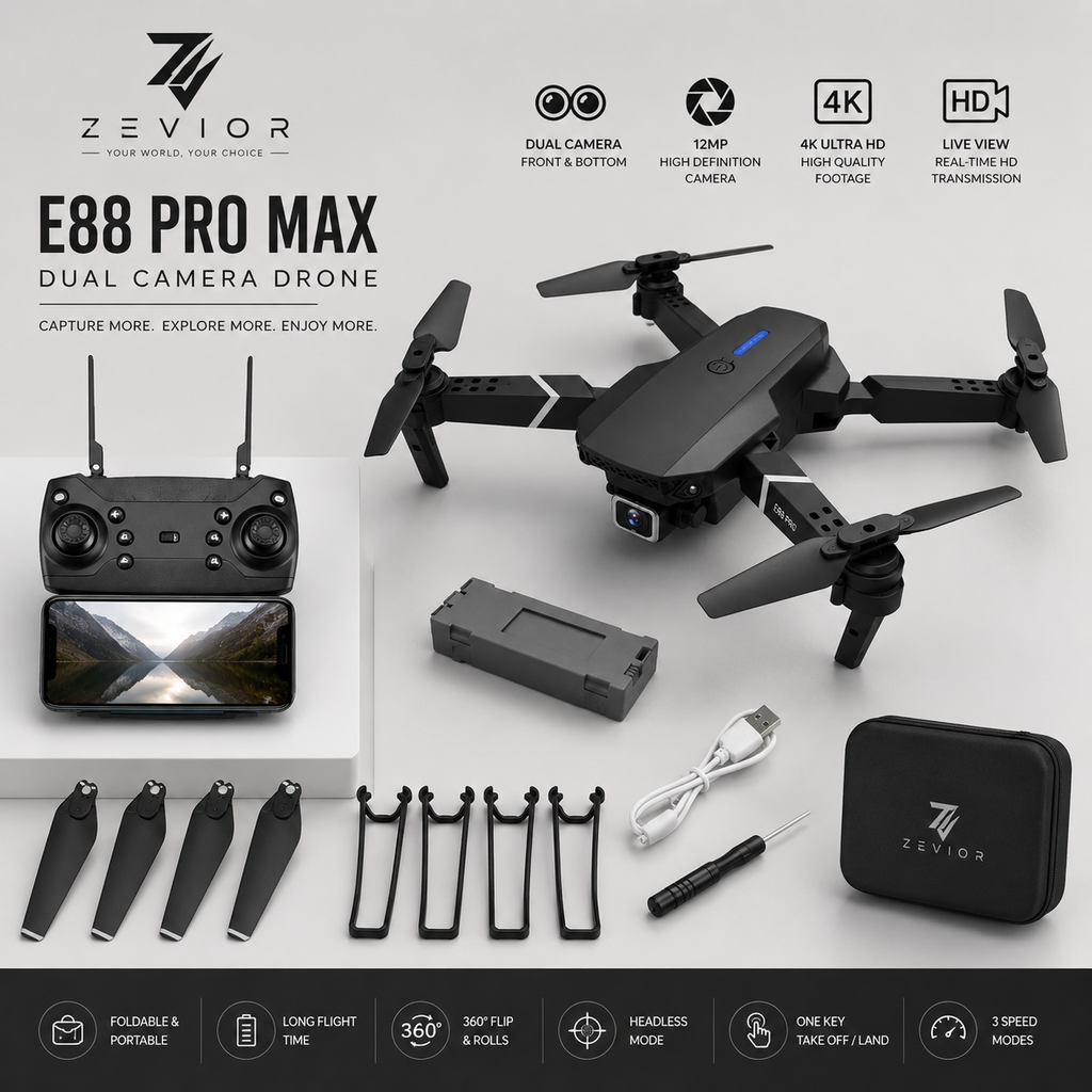 E88 Pro Drone E88 Max Dual Camera Dron Comercial Avec Telecommande De Visionnage Kids Plane Drone With 12Mp Camera